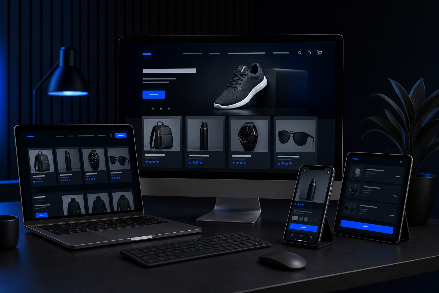 Shop- und Produktseite als moderne responsive Website-Demo
